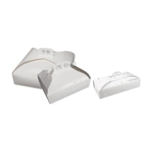 SCATOLE PORTATORTA/PASTE/CROSTATE/TRONCHETTI DAMASCATE BIANCHE IN VARI FORMATI