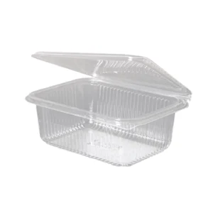 VASCHETTE RETTANGOLARI IN PET TRASPARENTI CON COPERCHIO ATTACCATO